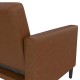 Liam Camel Faux Leather Futon Sofa